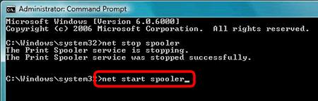 net start spooler