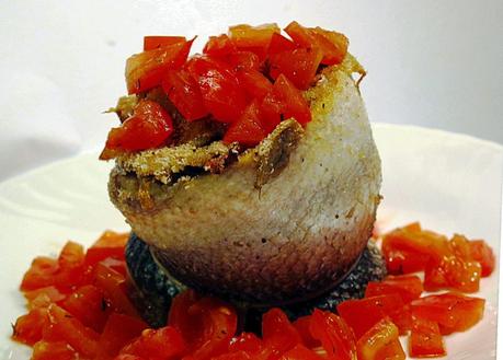 Rotolo di branzino con carciofi