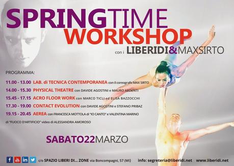 22 marzo Springtime Workshop con Liberi Di & Max Sirto