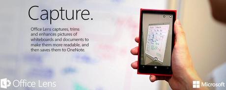 Microsoft Office Lens App Office Lens disponibile per WP8   scansiona i tuoi documenti e salvali in OneNote