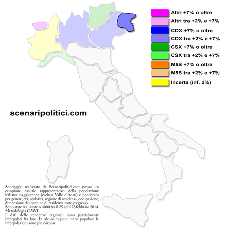 friuli venezia giulia mappa regionale sondaggio