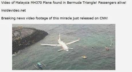 falso video ritrovamento malaysia mh370