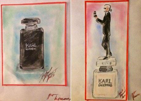 disegno profumo karl lagerfeld