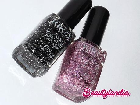 KIKO - Fancy Top Coat n 666 Nero, n 659 Lilla (swatches e recensione) -