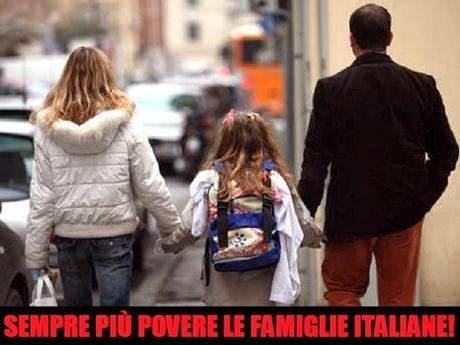 Sempre più povere le famiglie italiane!