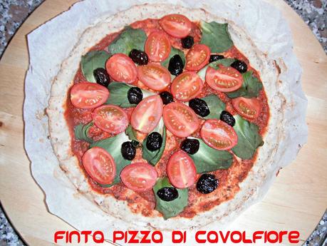 La finta pizza di cavolfiore