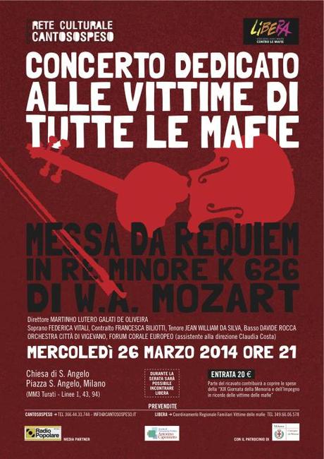 REQUIEM DI MOZART DEDICATO ALLE VITTIME DI MAFIA