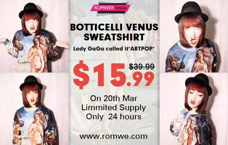 Botticelli’s Venus Sweatshirt you have never seen before!