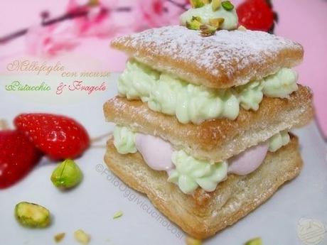 Millefoglie con Mousse di Pistacchio e Fragole | Per Re-Cake