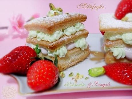 Millefoglie con Mousse di Pistacchio e Fragole | Per Re-Cake