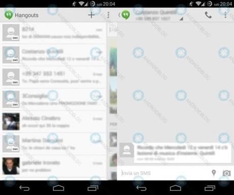 hangouts sms 600x500 App SMS alternative: ecco le migliori applicazioni  SMS app alternative 