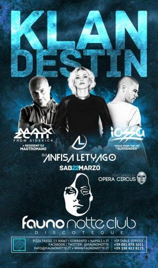 22/3 Anfisa Letyago Dj e Iossa Voice con Plugged @Fauno Notte Club, Sorrento (Na) + Max Zotti