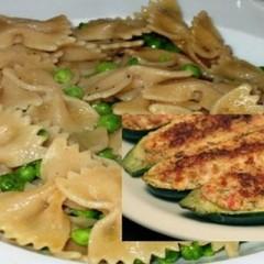 pasta-e-piselli-con-zucchine-farcite-con-il-bimby