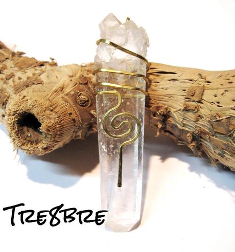 Ostara - rock crystal and brass by Tre8bre