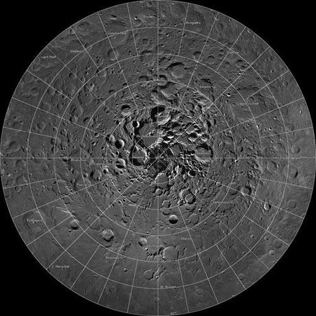 Luna - LRO gigapan mosaico Polo Nord