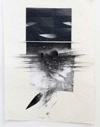 Ernesto Terlizzi, Buio sommerso, 2013, Tecnica mista su carta, china e cartone - cm 65x90