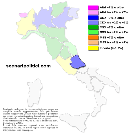 sondaggio abruzzo 3 marzo