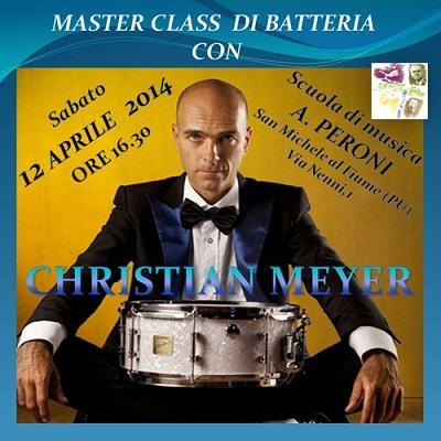 Master Class di Batteria con Christian Meyer, sabato 12 aprile 2014 a San Michele al Fiume - Mondavio (PU).
