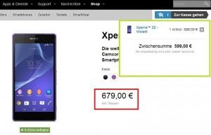 Il Sony Xperia Z2: In Germania il prezzo sale da 599 a 679€