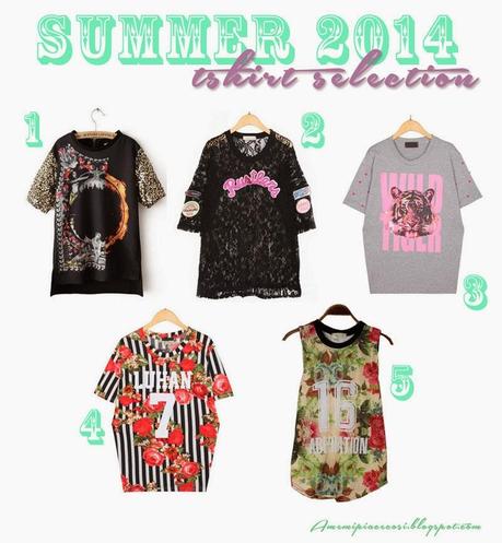 Le nuove t-shirt dell'estate 2014 e consigli su come abbinarle