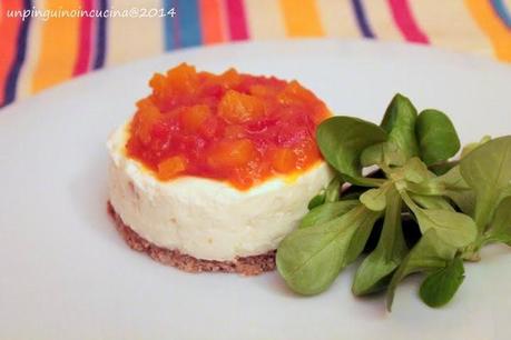 Cheesecake salata con chutney di pomodoro e mela allo zenzero