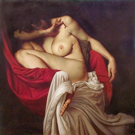 Roberto Ferri in una mostra a Firenze