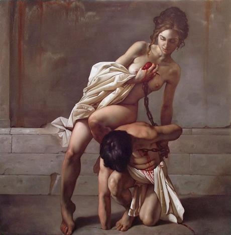 Roberto Ferri in una mostra a Firenze