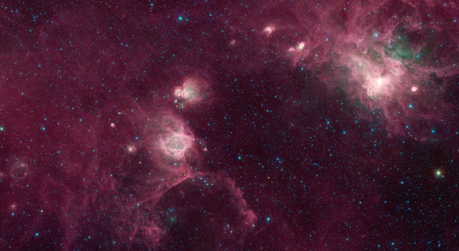 Le nebulose Gum 22 e 25 nella Via Lattea.