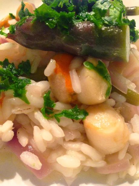 RISOTTO CON ASPARAGI E CAPESANTE