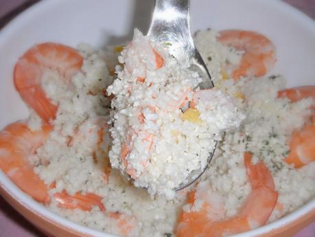 Cous cous vegetale al limone e mazzancolle