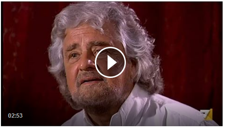 Grillo intervistato da Mentana a Bersaglio Mobile: diretta streaming dalle 22:30