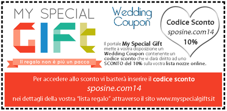 La vostra lista nozze online conviene grazie allo sconto offerto da MySpecialGift