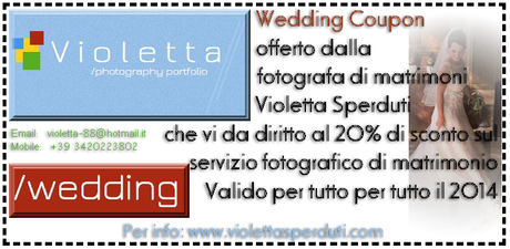 Sconto del 20% offerto dalla fotografa Violetta Sperduti