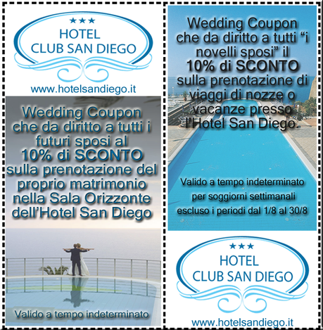 Arriva il primo doppio Wedding Coupon grazie alla location per matrimoni Hotel San Diego di Maratea