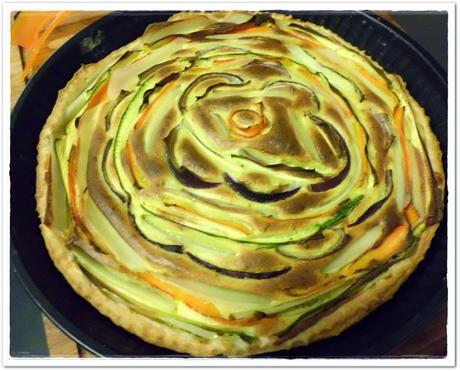 Torta di verdure al curry con zabaione al vino rosso, coriandolo e lemon grass