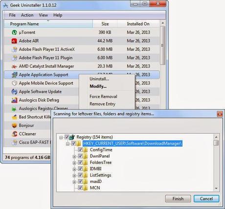 disinstallare software windows 