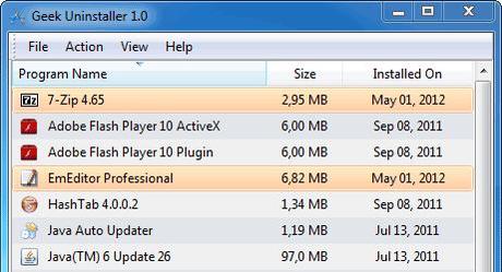 disinstallare software PC