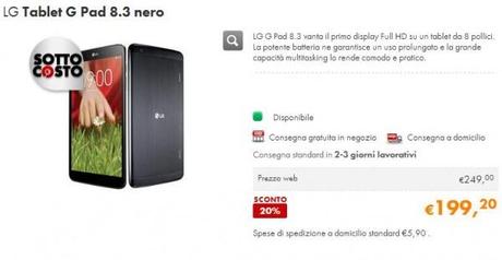 lg g pad 8.3 600x311 LG G Pad 8.3: CoopOnline lo propone a soli 199 euro news  LG G Pad 8.3 lg 