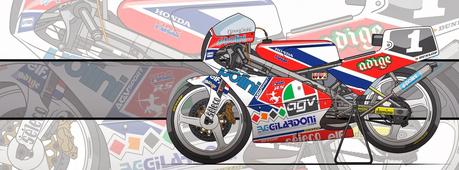 Motorcycle Art - Honda RS 125 R GP by Evan DeCiren #2