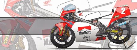 Motorcycle Art - Honda RS 125 R GP by Evan DeCiren #2