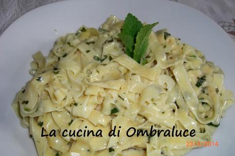 Tagliatelle cremose alla menta