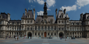 La facciata dell'Hôtel de ville de Paris 