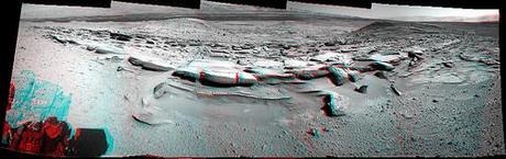 Curiosity sol574 NavCams anaglyph - Kimberley area
