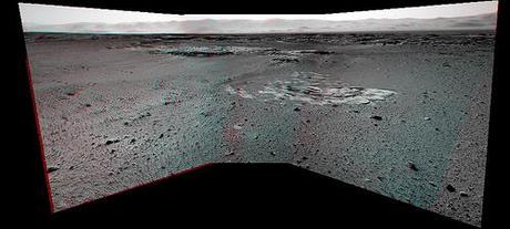 Curiosity sol 545 NavCam anaglyph - Moonlight Valley
