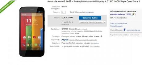 offerta motorola moto g 16 gb insert 600x276 Offerta Motorola Moto G 16 GB a 179 euro smartphone  offerte smartphone Motorola Moto G moto g 
