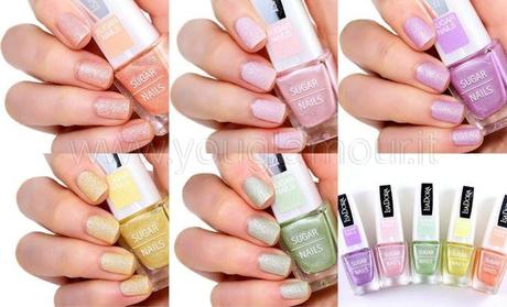 Isadora smalti collezione Sugar Nails Pastels primavera 2014 swatch colori