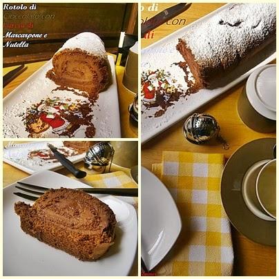 Rotolo di Cioccolato con Farcia di Mascarpone e Nutella