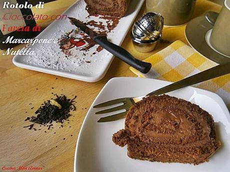 Rotolo di Cioccolato con Farcia di Mascarpone e Nutella