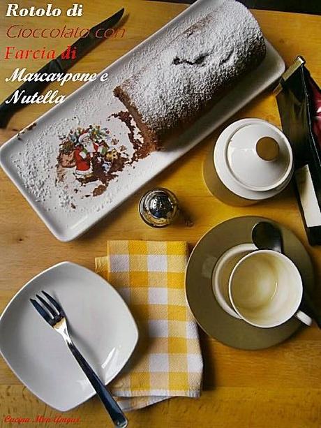 Rotolo di Cioccolato con Farcia di Mascarpone e Nutella