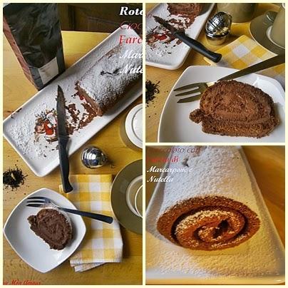 Rotolo di Cioccolato con Farcia di Mascarpone e Nutella